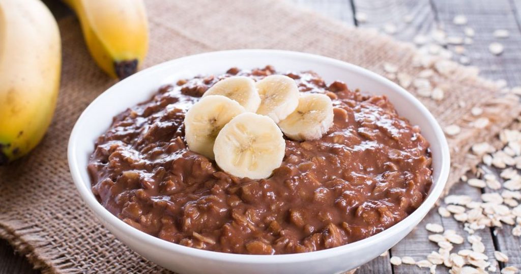 Avena con miel de plátano